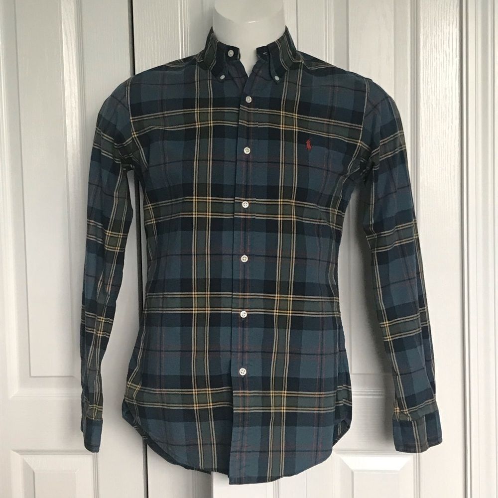 Polo by Ralph Lauren Teal Navy Plaid Button-Down Shirt